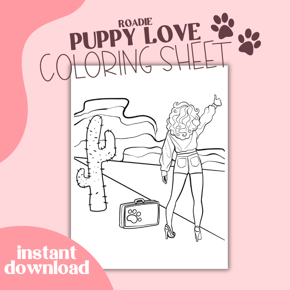 "Roadie" Coloring Page - Puppy Love