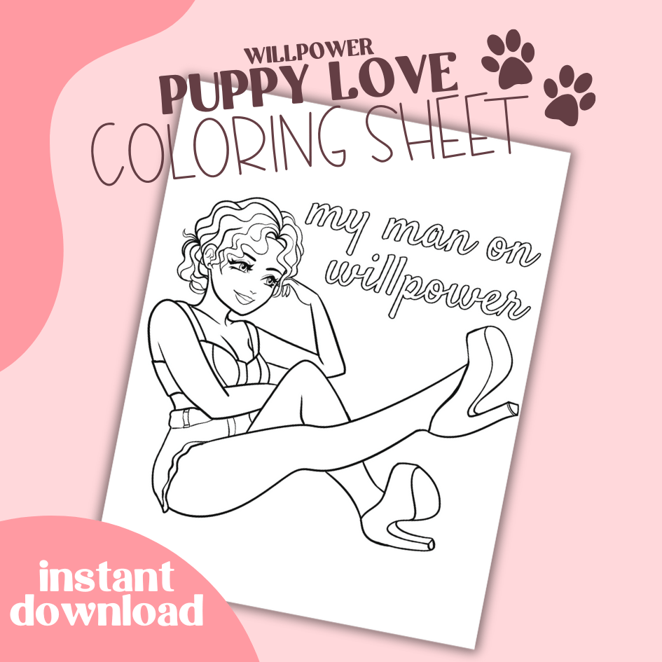 "Willpower" Coloring Page - Puppy Love