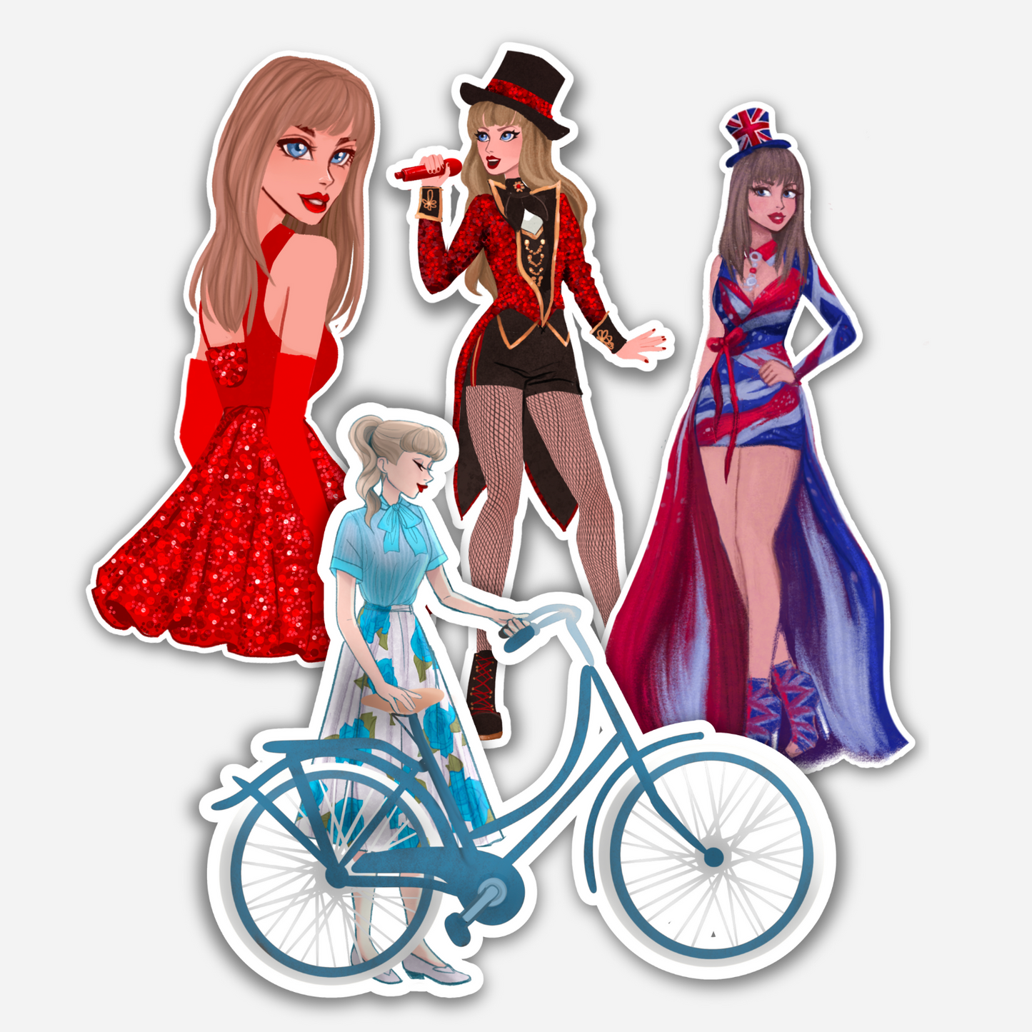 Maroon Clear Sticker Pack