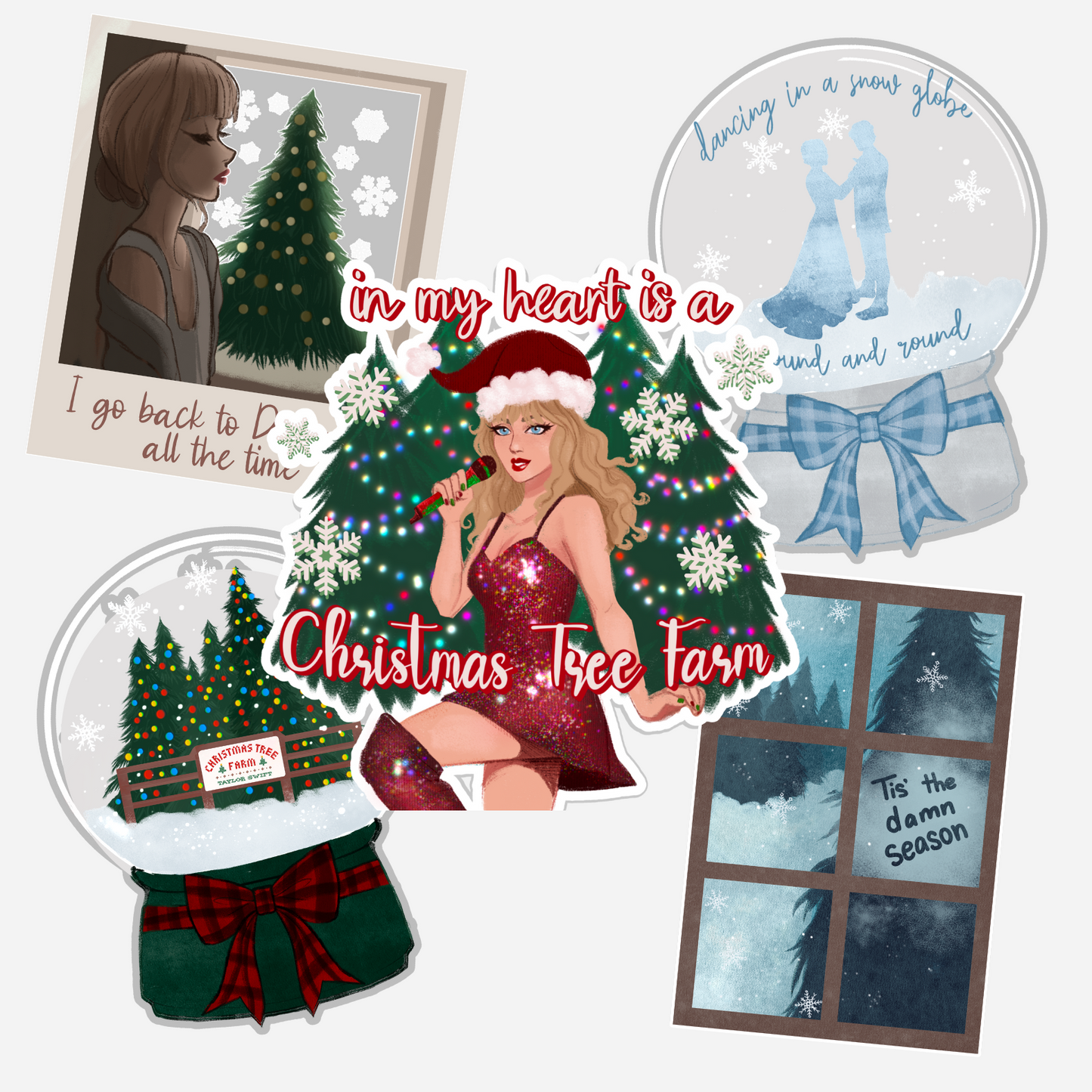 Swiftmas Clear Sticker Pack