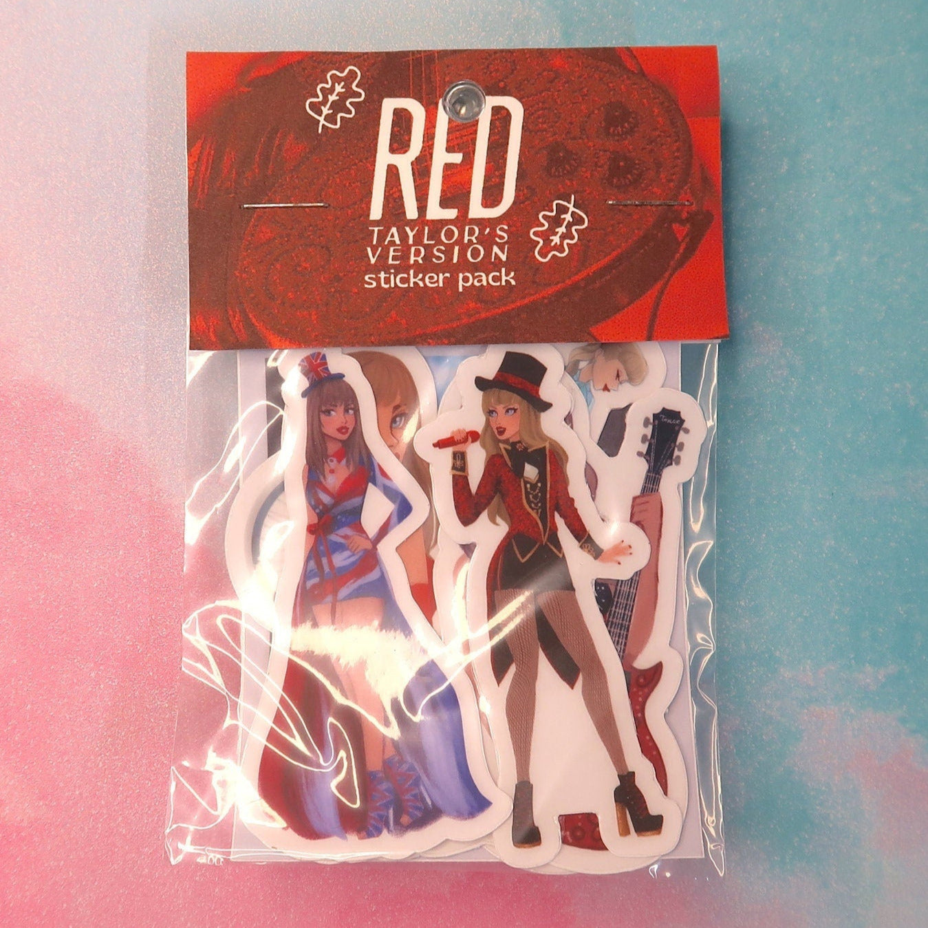 Maroon Clear Sticker Pack