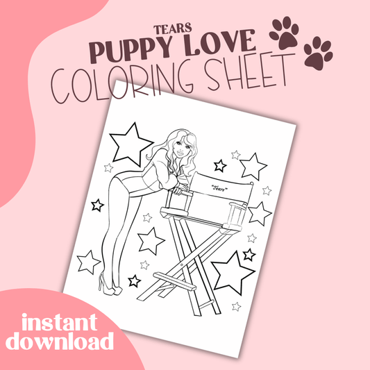 "Tears" Coloring Page - Puppy Love