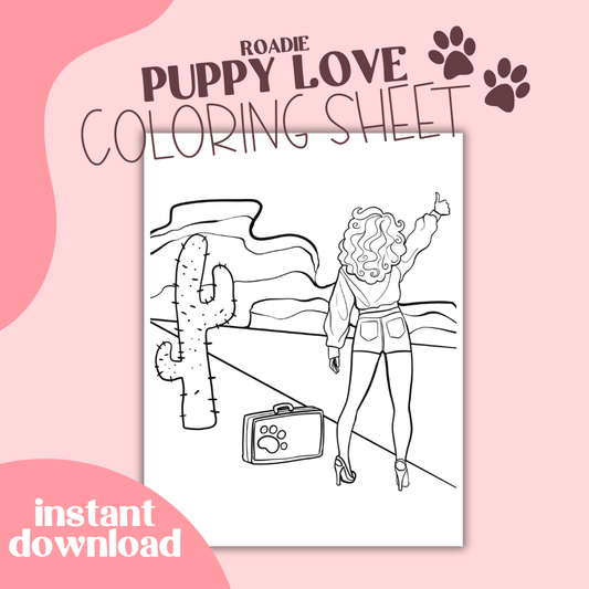 "Roadie" Coloring Page - Puppy Love
