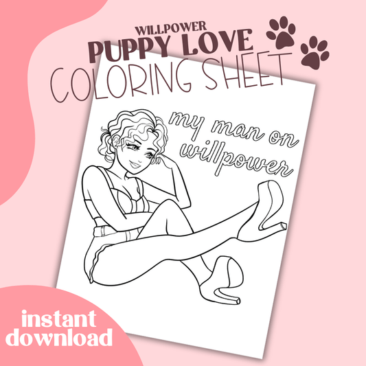 "Willpower" Coloring Page - Puppy Love