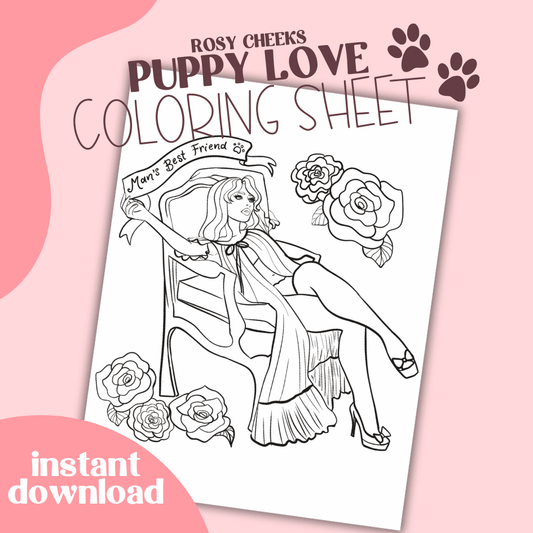 "Rosy Cheeks" Coloring Page - Puppy Love