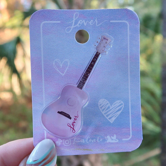 Pink Archer Guitar Pin